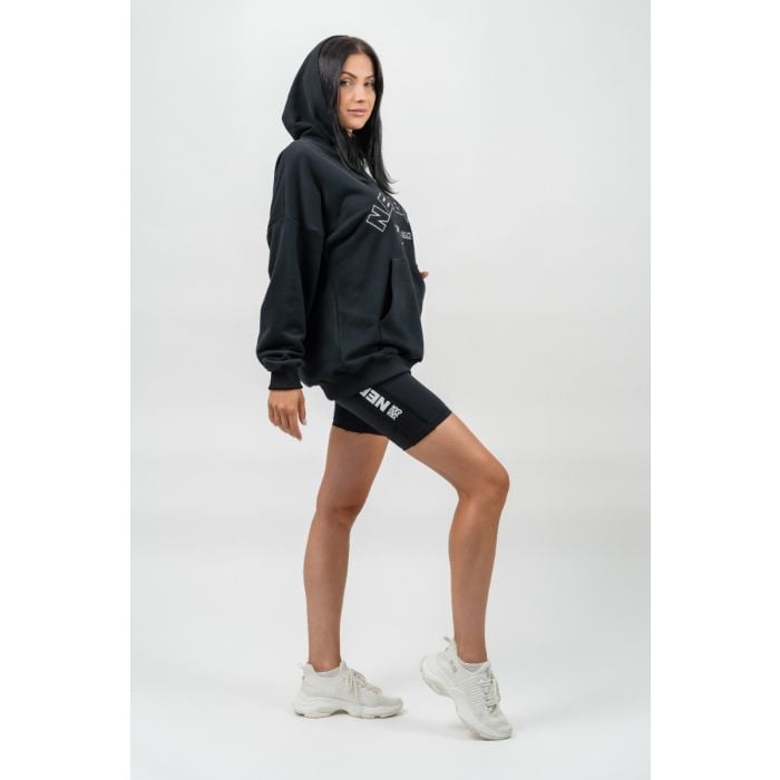 Dámská mikina Gym Rat Oversized Black - NEBBIA L
