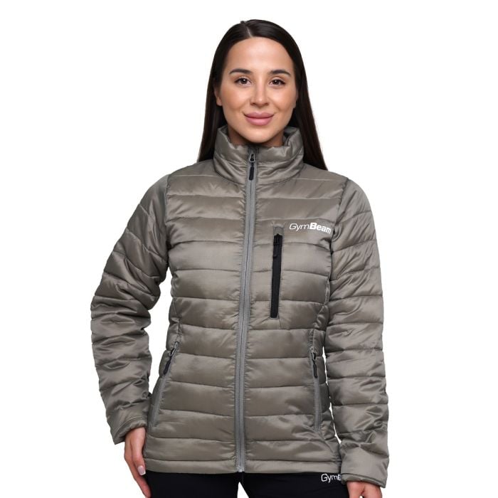 Dámská bunda Puffer Vetiver/Black - GymBeam XL