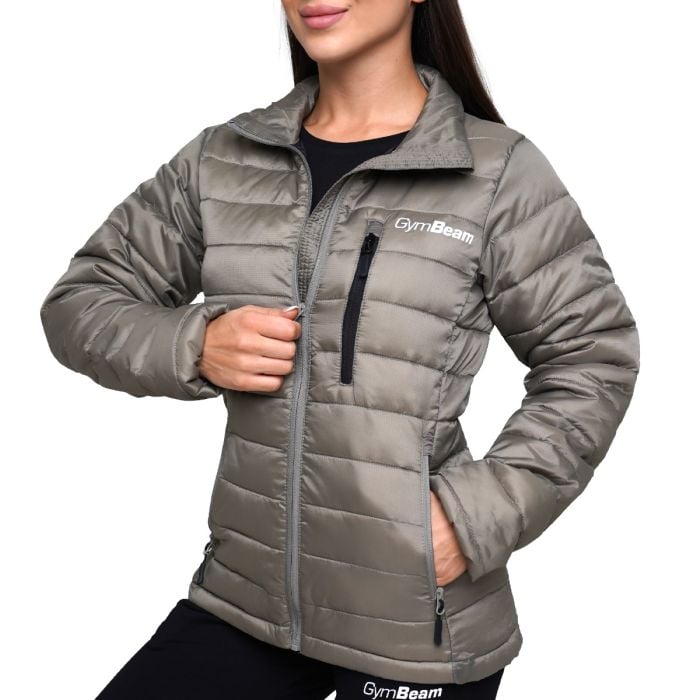 Dámská bunda Puffer Vetiver/Black - GymBeam XL