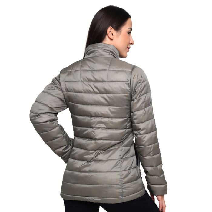 Dámská bunda Puffer Vetiver/Black - GymBeam XL