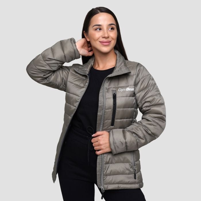 Dámská bunda Puffer Vetiver/Black - GymBeam XL