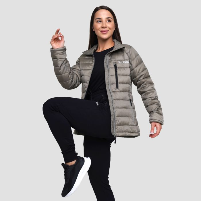 Dámská bunda Puffer Vetiver/Black - GymBeam XL