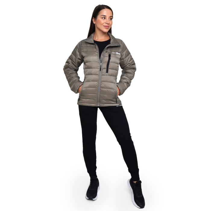 Dámská bunda Puffer Vetiver/Black - GymBeam XL