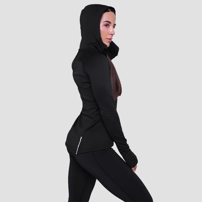 Dámská běžecká mikina 1/2 Zip Pulse Black - GymBeam M
