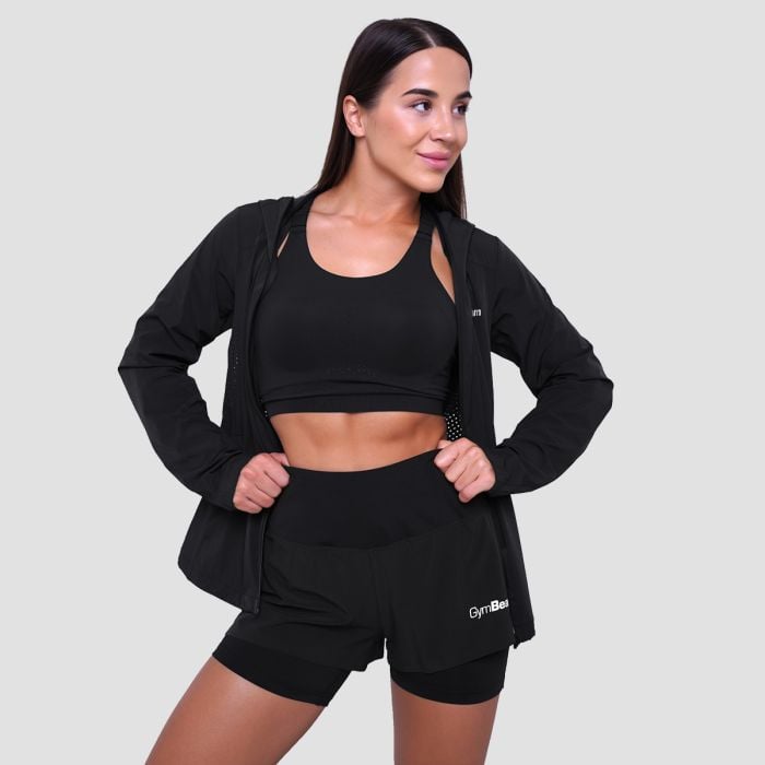 Dámská běžecká bunda Pulse Black - GymBeam L