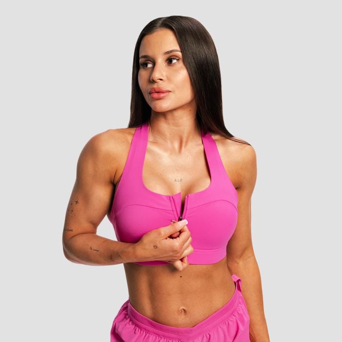 Dámská běžecká sportovní podprsenka Pulse X Purple - GymBeam L