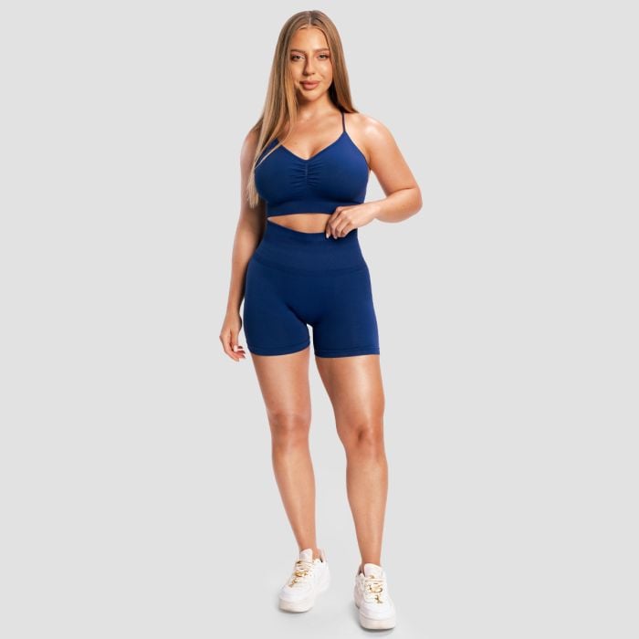 Dámské bezešvé šortky Sculpt Navy - GymBeam M