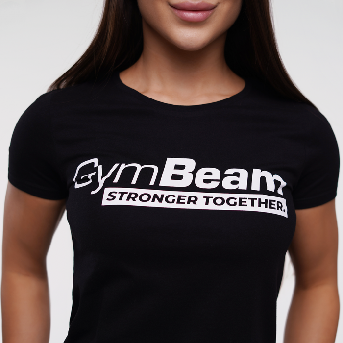 Dámské tričko Stronger Together Black - GymBeam L