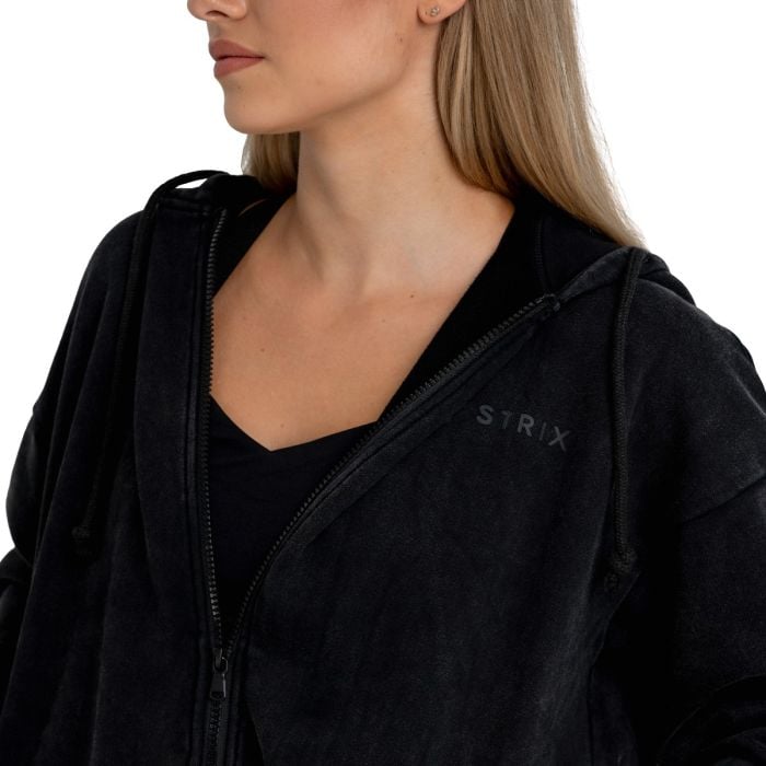Dámská mikina Zip Washed Black - STRIX M