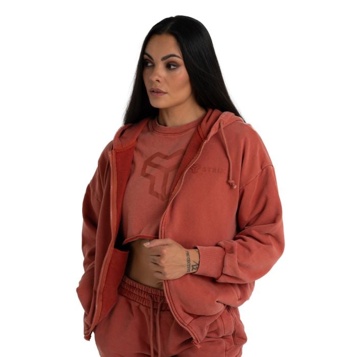 Dámska mikina Zip Washed Terra - STRIX L