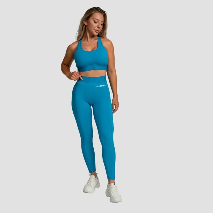 Sportovní podprsenka Limitless Aquamarine - GymBeam XXL