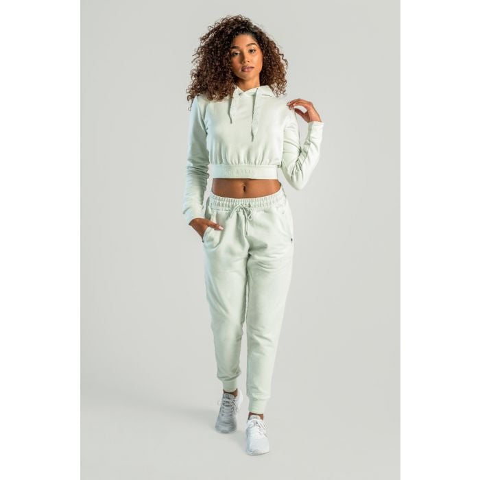 Dámská mikina Essential Cropped Hoodie Moon Grey - STRIX S