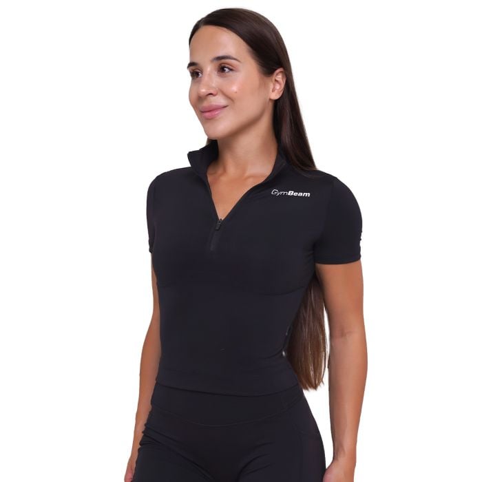 Dámské triko Cropped Ignite Black - GymBeam M