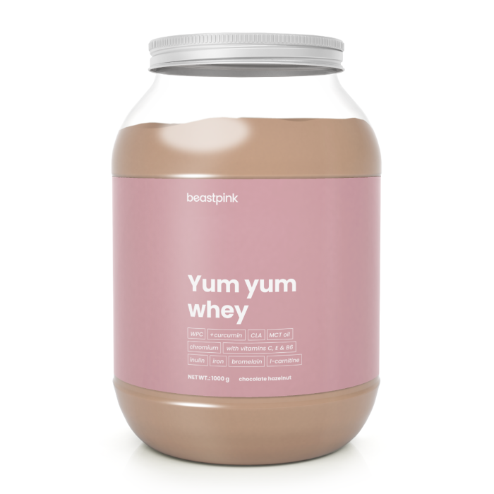 Yum Yum Whey - BeastPink + dárky 1000 g - vanilková zmrzlina