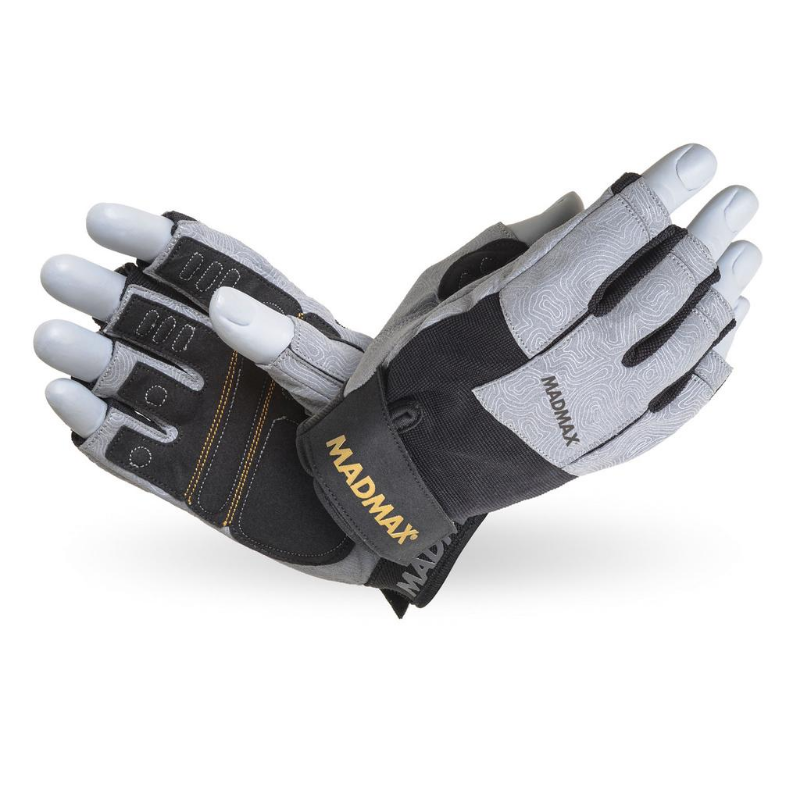 Fitness rukavice Damasteel - MADMAX černá - šedá M