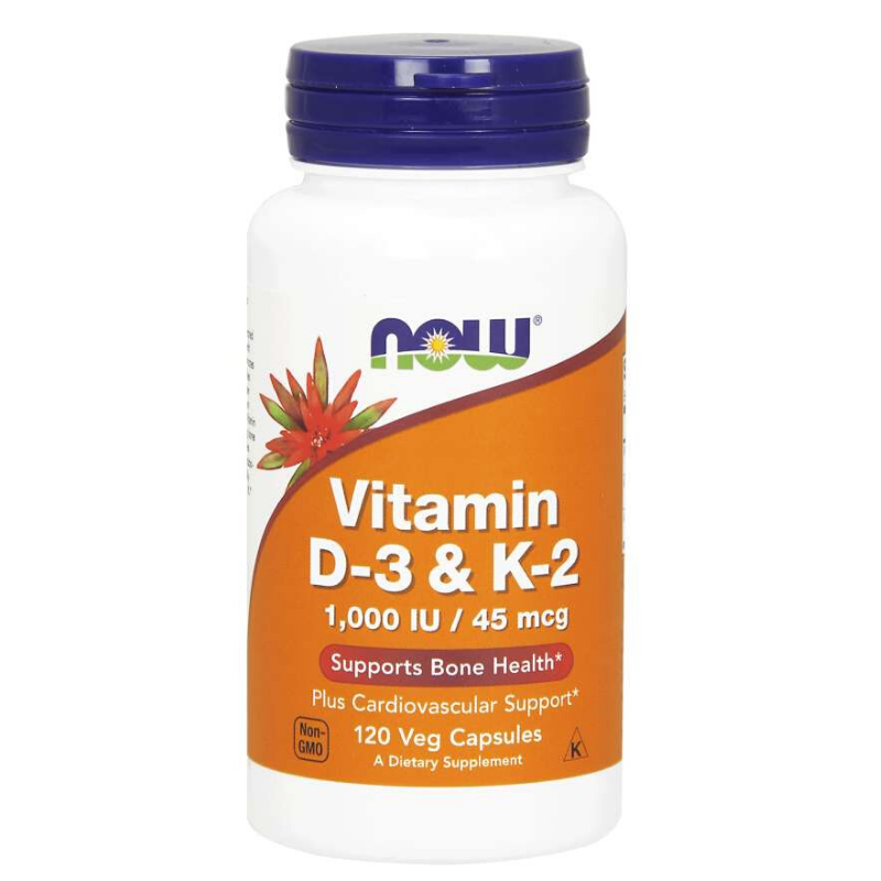 Vitamín D3 & K2 - NOW Foods  120 kaps.