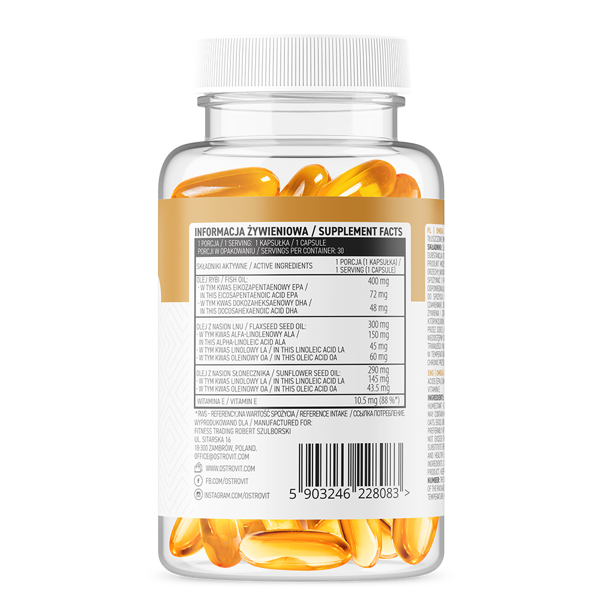 Omega 3-6-9 - OstroVit  90 kaps.