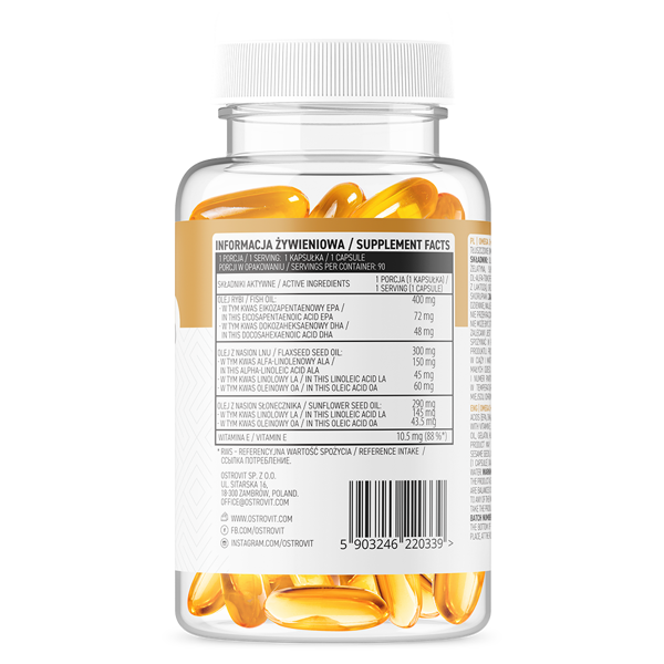 Omega 3-6-9 - OstroVit  90 kaps.