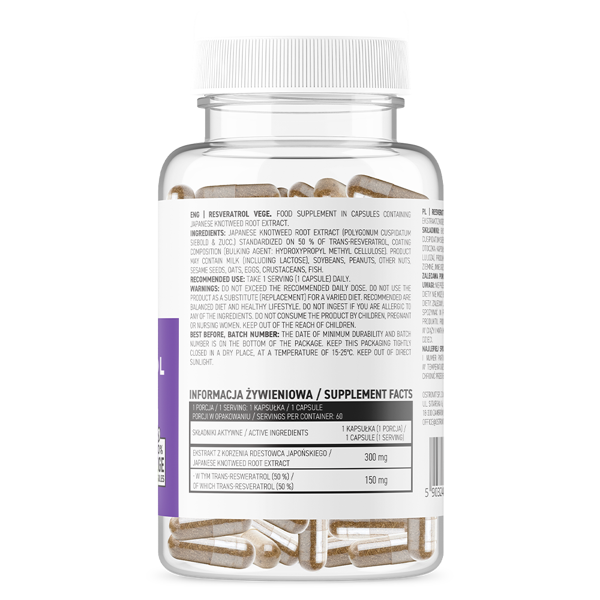 Resveratrol VEGE - OstroVit violet 60 kaps.