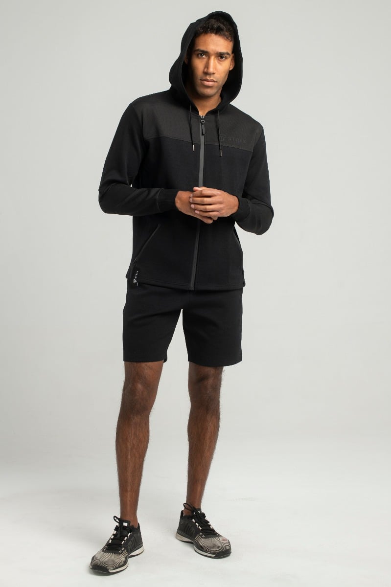 Mikina Essential Zip Up Hoodie Black - STRIX černá S
