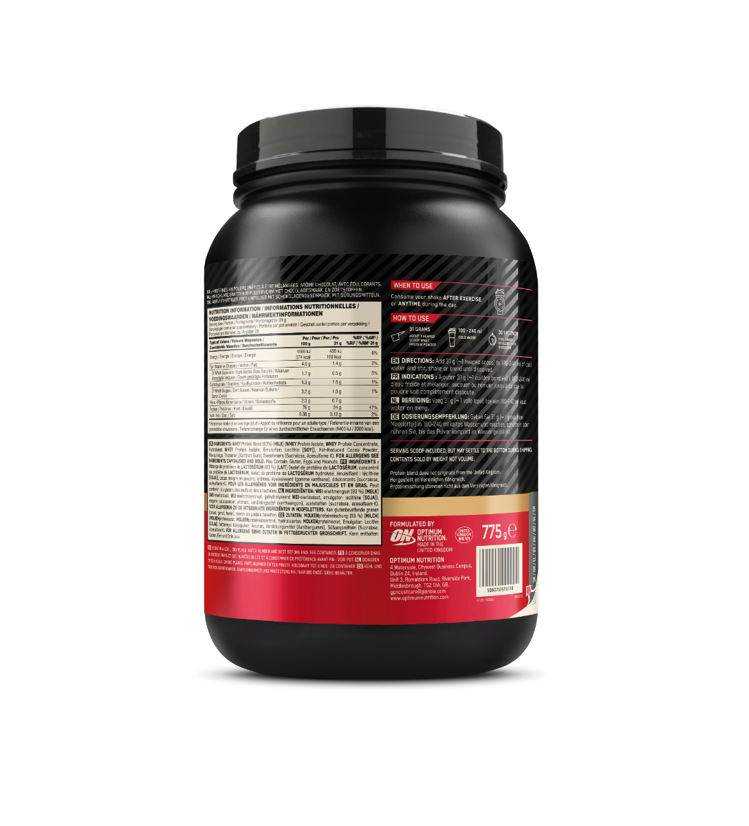 100% Whey Gold Standard - Optimum Nutrition dvojitá bohatá čokoláda