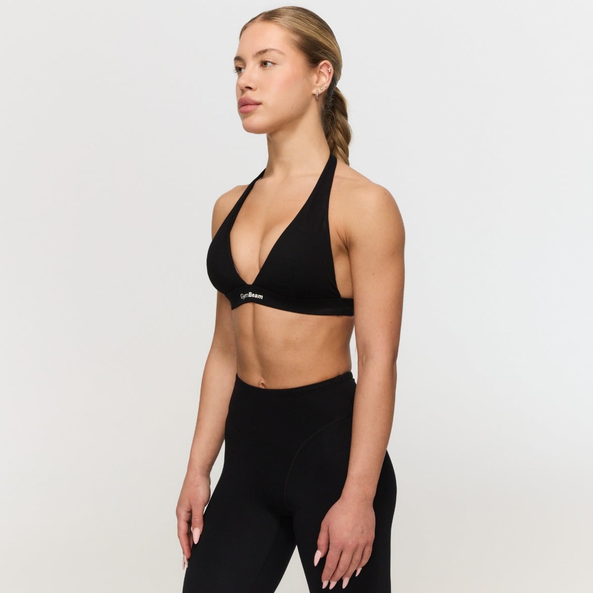 Sportovní podprsenka Halter Fierce Black - GymBeam černá XS
