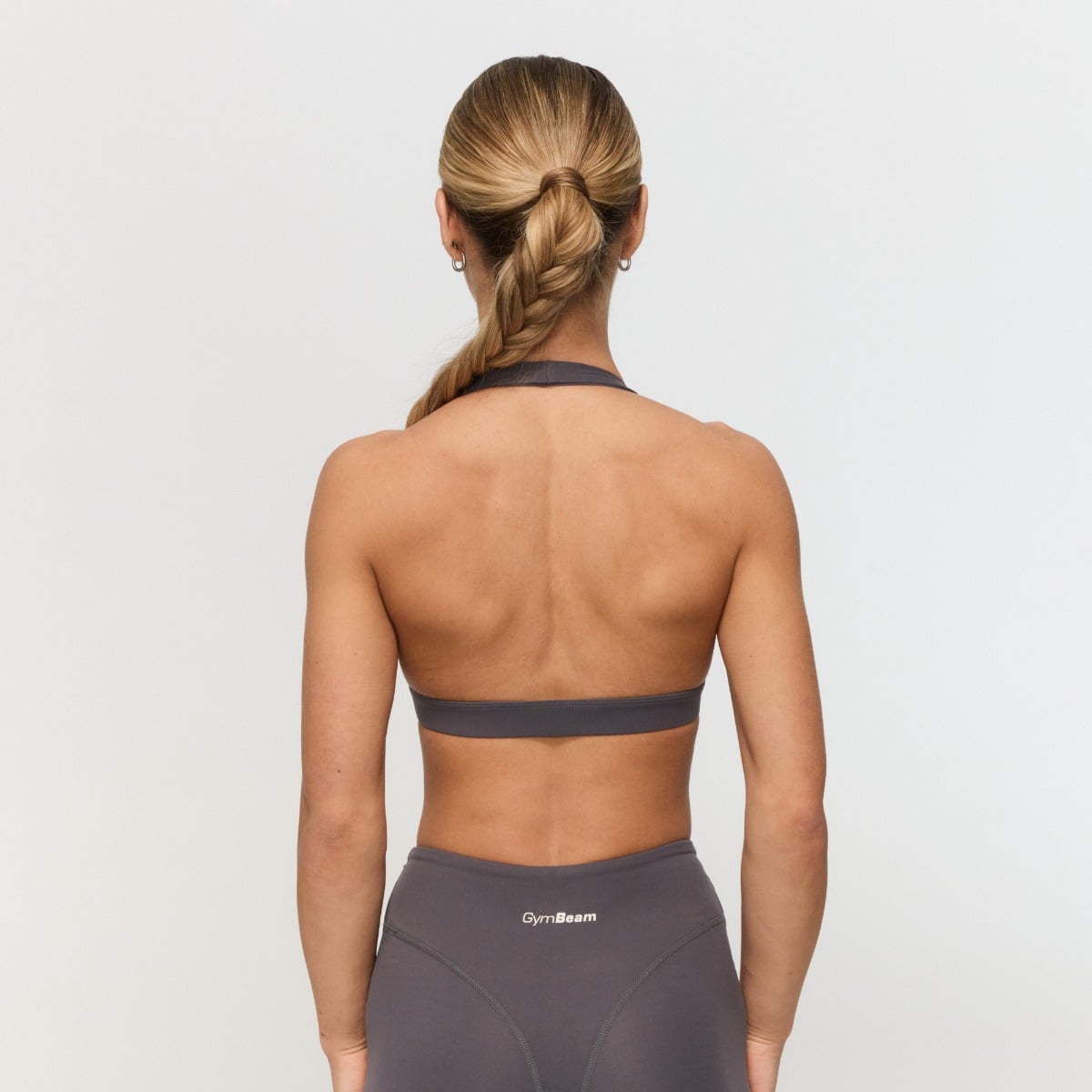 Sportovní podprsenka Halter Fierce Grey - GymBeam
