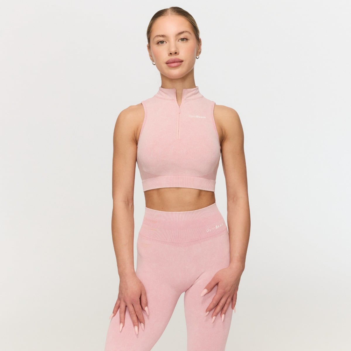 Bezešvá sportovní podprsenka Fierce Baby Pink - GymBeam