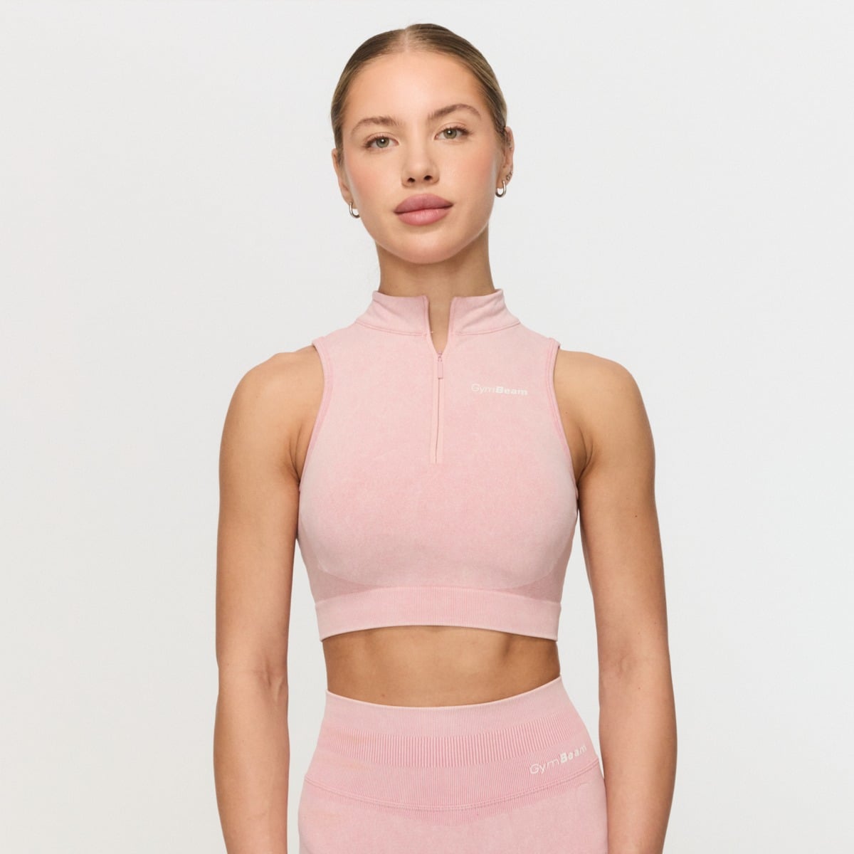 Bezešvá sportovní podprsenka Fierce Baby Pink - GymBeam