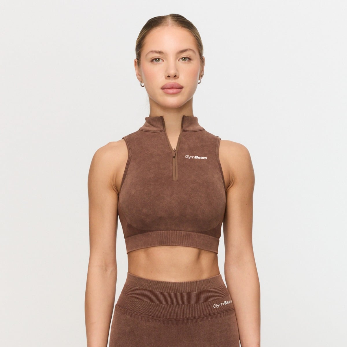 Bezešvá sportovní podprsenka Fierce Brown - GymBeam