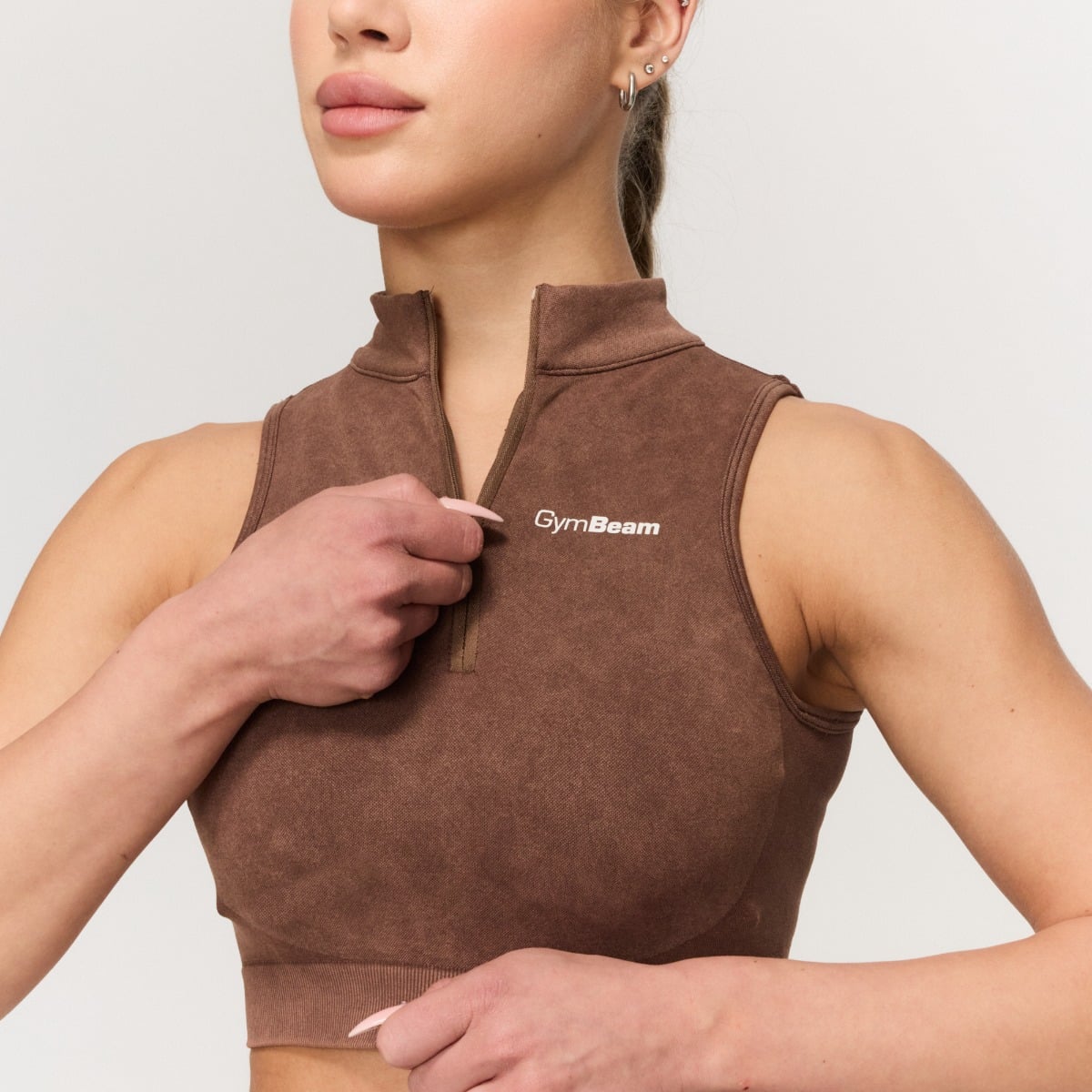 Bezešvá sportovní podprsenka Fierce Brown - GymBeam