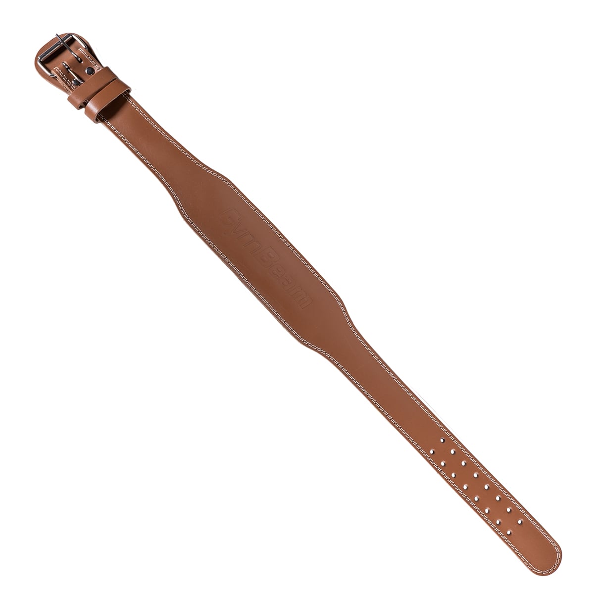 Fitness opasek celokožený brown - GymBeam hnědá S
