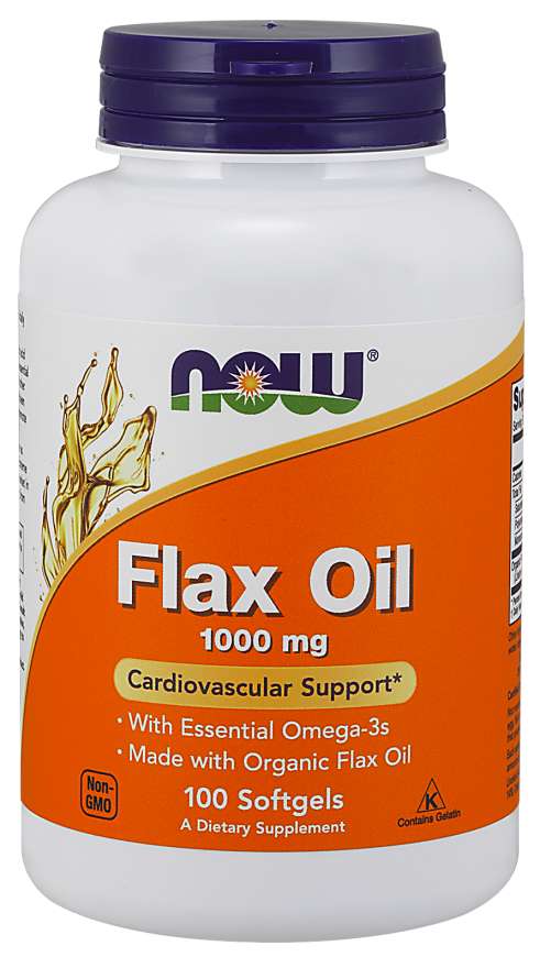 Lněný olej 1000 mg - NOW Foods  250 kaps.