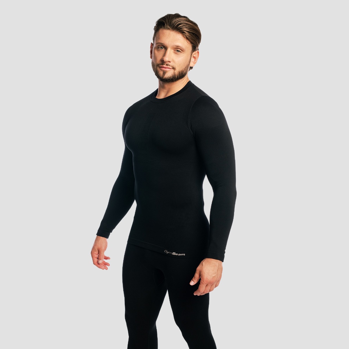 GymBeam Tričko s dlouhým rukávem Fuse Black (obrázek 4)