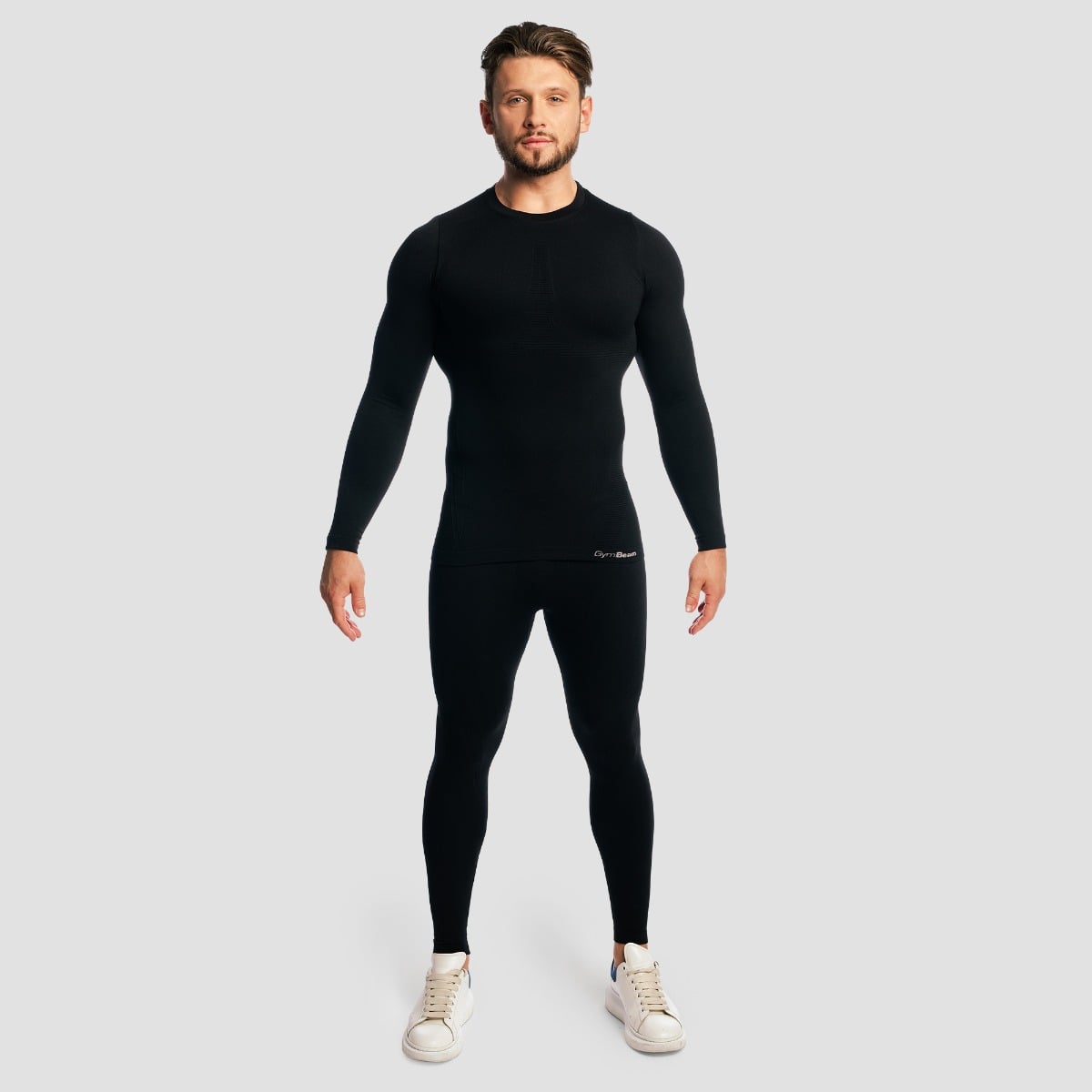GymBeam Tričko s dlouhým rukávem Fuse Black (obrázek 5)