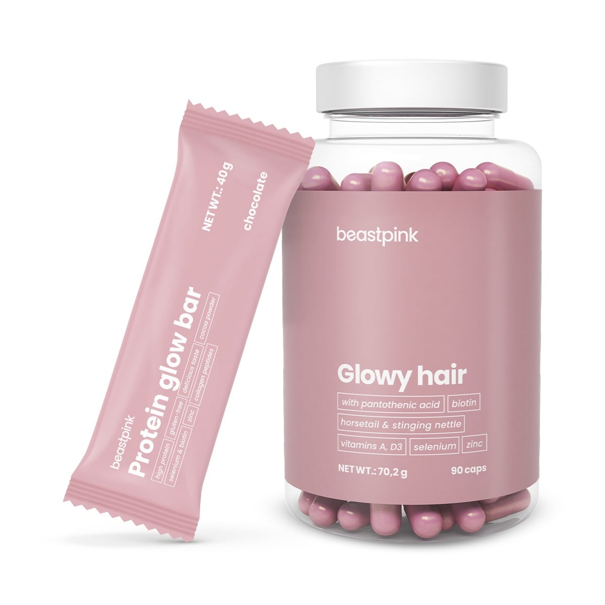 Glowy Hair - BeastPink + dárek