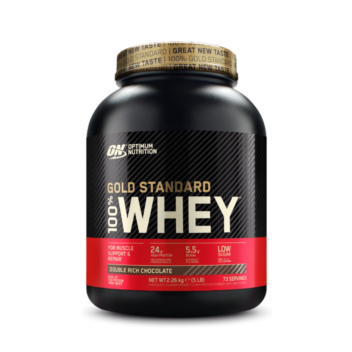 Protein 100% Whey Gold Standard - Optimum Nutrition bílá čokoláda malina 2270 g