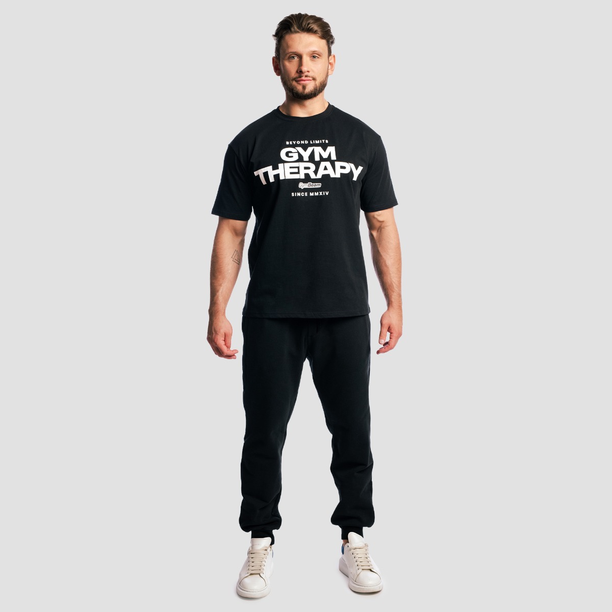 GymBeam Tričko Gym Therapy Black (obrázek 3)
