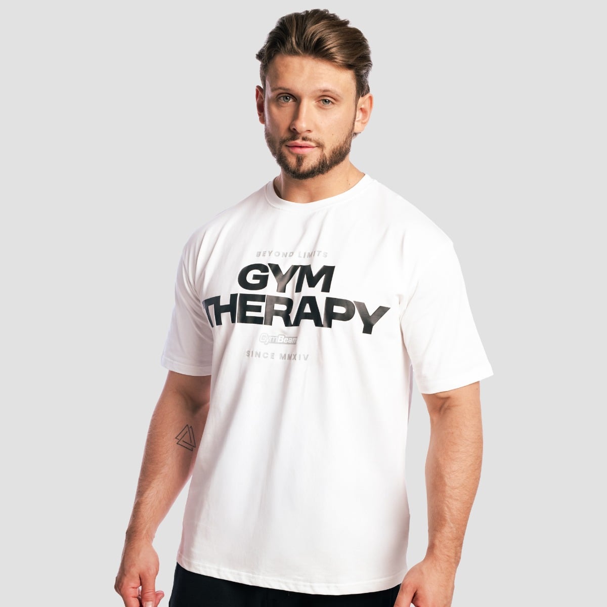 Tričko Gym Therapy White - GymBeam