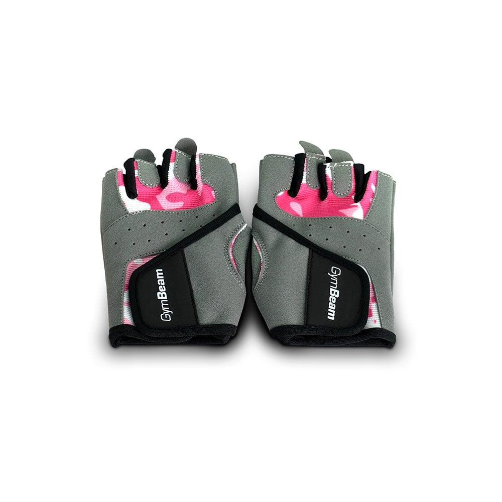 Fitness Dámské rukavice Camo Pink - GymBeam camo růžová S