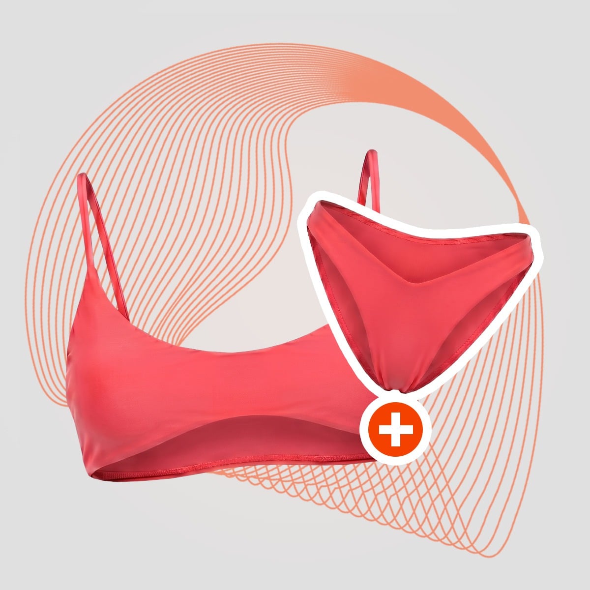 Vrchní díl plavek HAWAII Red - GymBeam + dárek