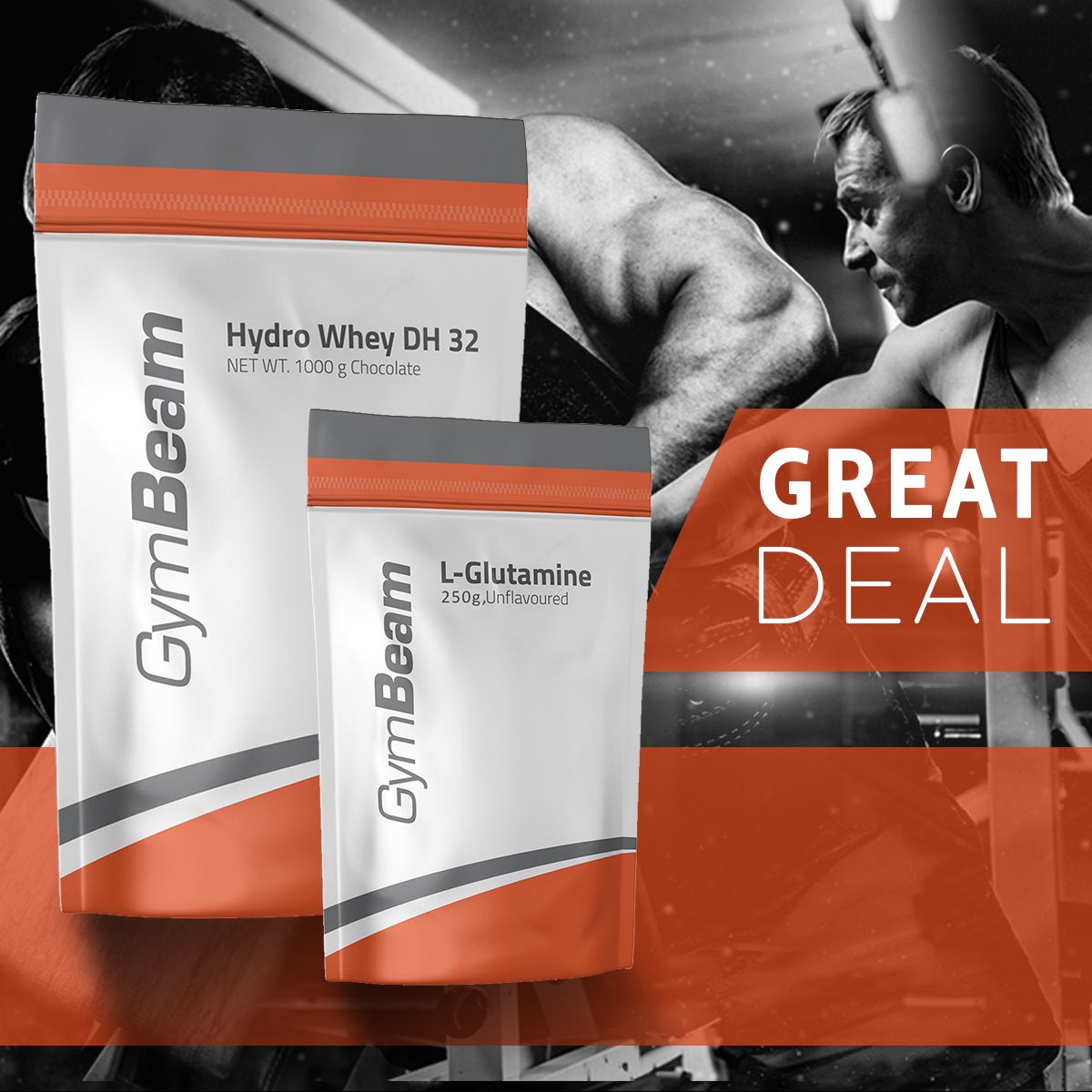 Protein Hydro Whey DH 32 syrovátkový hydrolyzát - GymBeam čokoláda