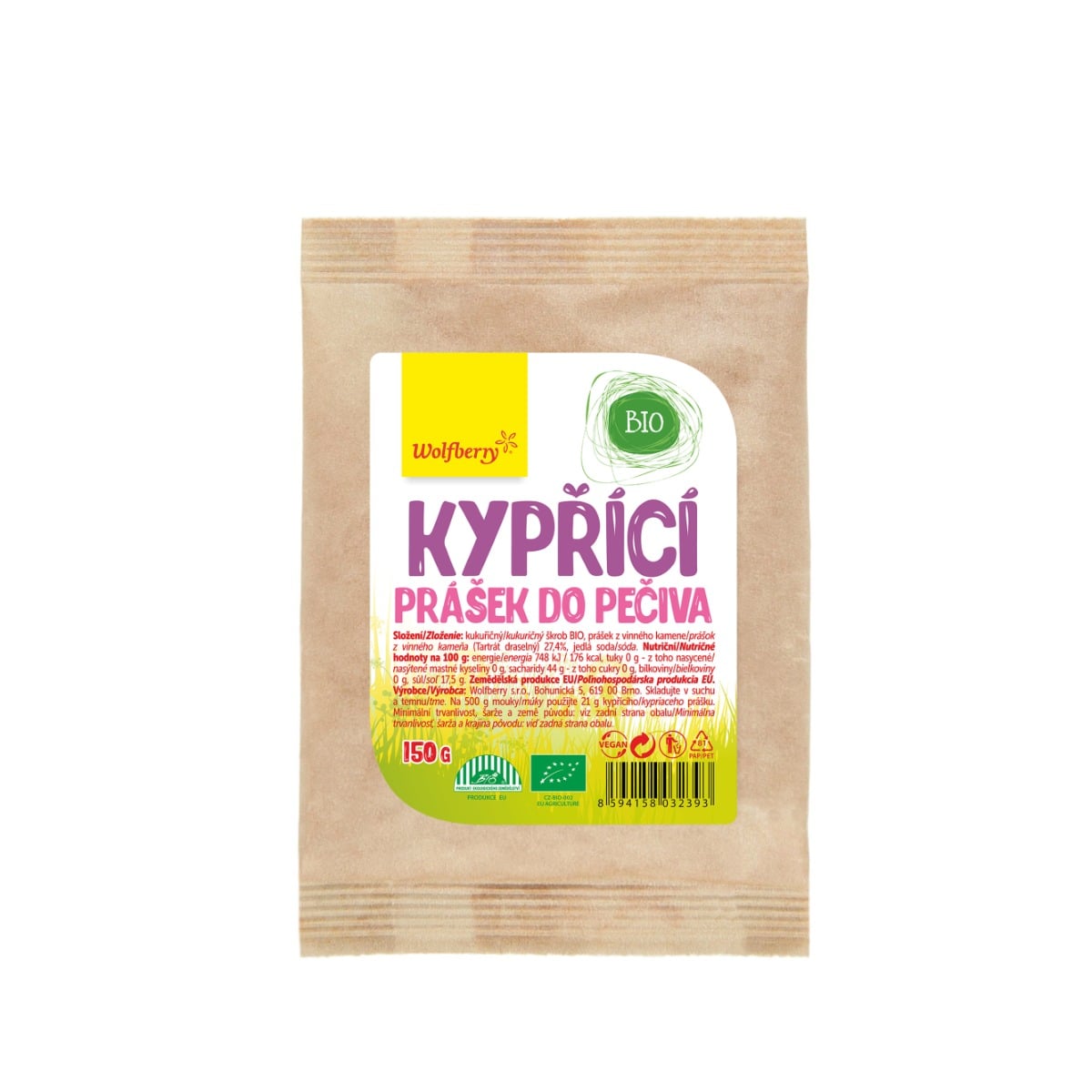 BIO Kypřící prášek do pečiva - Wolfberry