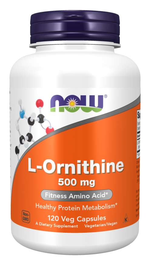 L-Ornitin 500 mg - NOW Foods  120 kaps.