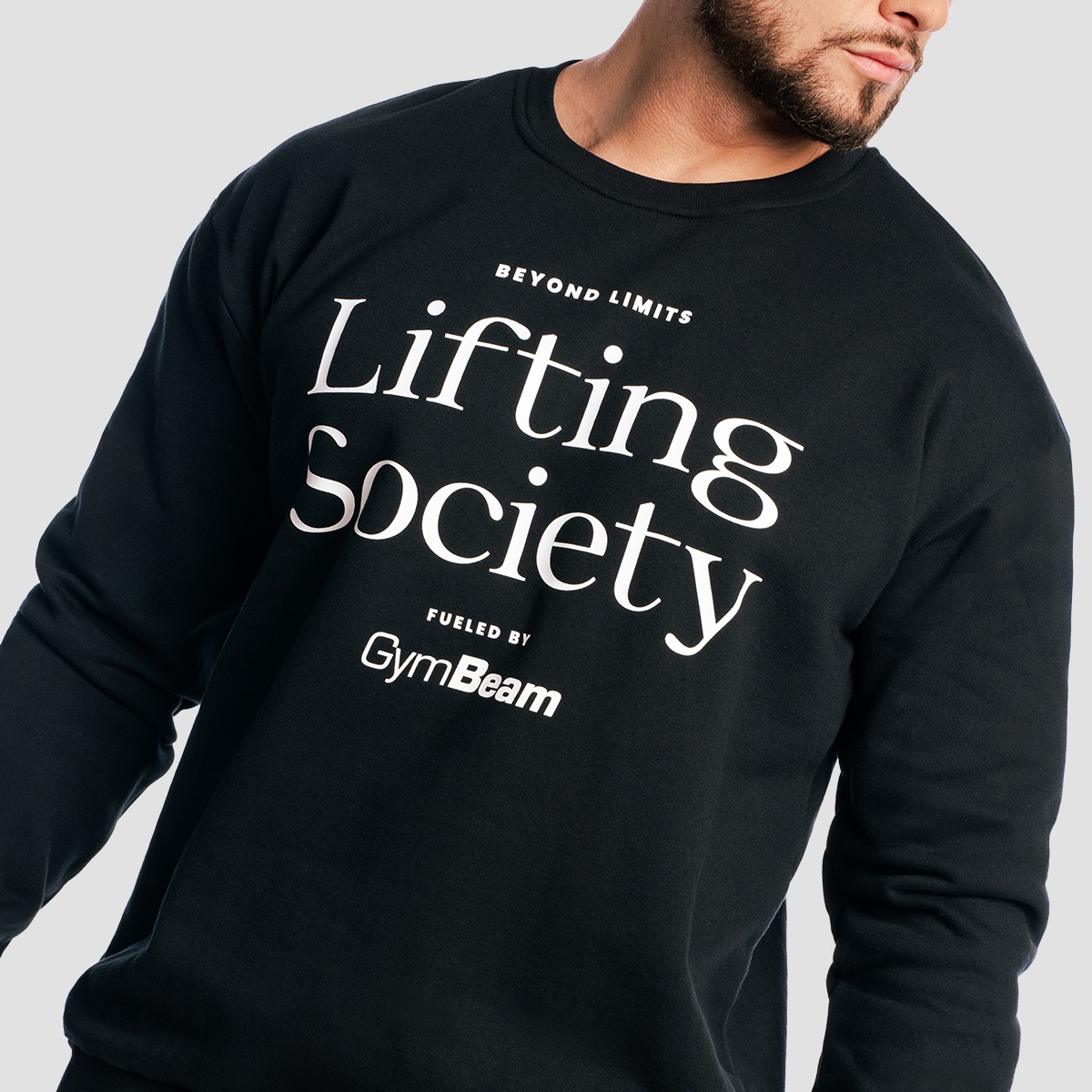 GymBeam Mikina Lifting Society Black (obrázek 3)