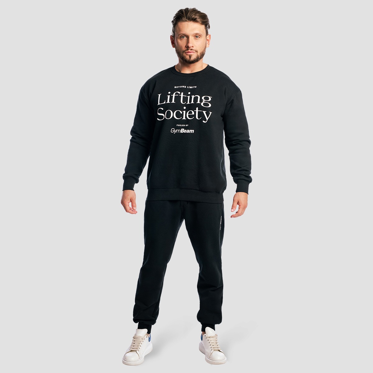 GymBeam Mikina Lifting Society Black (obrázek 6)