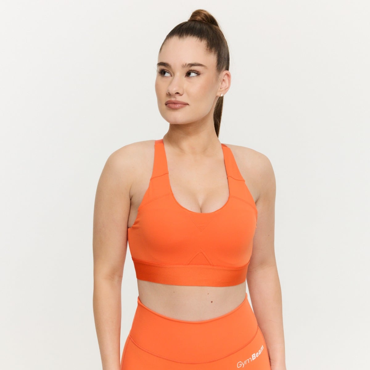 Sportovní podprsenka Limitless Orange - GymBeam oranžová XL