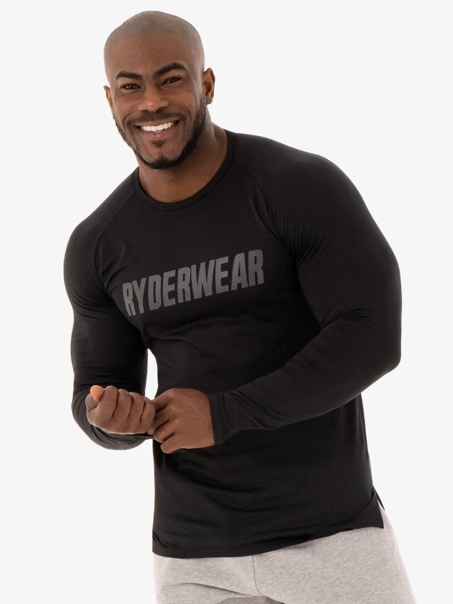 Tričko Long Sleeve T-shirt Flex Black - Ryderwear černá M