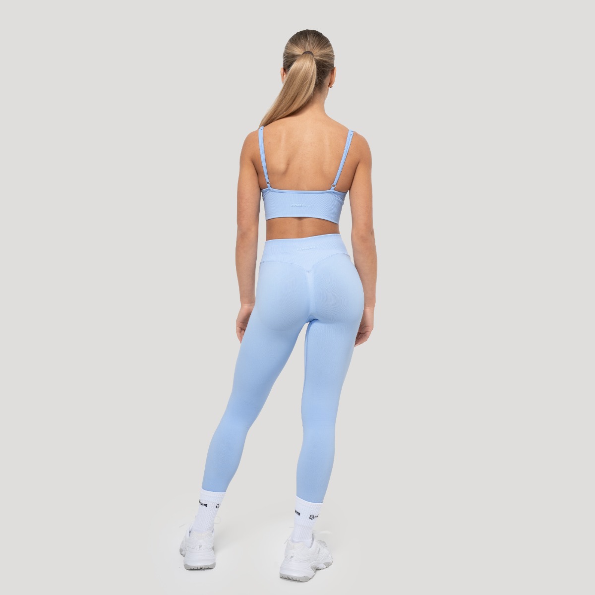 GymBeam Dámské Legíny Luma Baby Blue - Velikost: S | Barva: Modrá | Hmotnost: 0,219 kg | Balení: 80 · záber 6