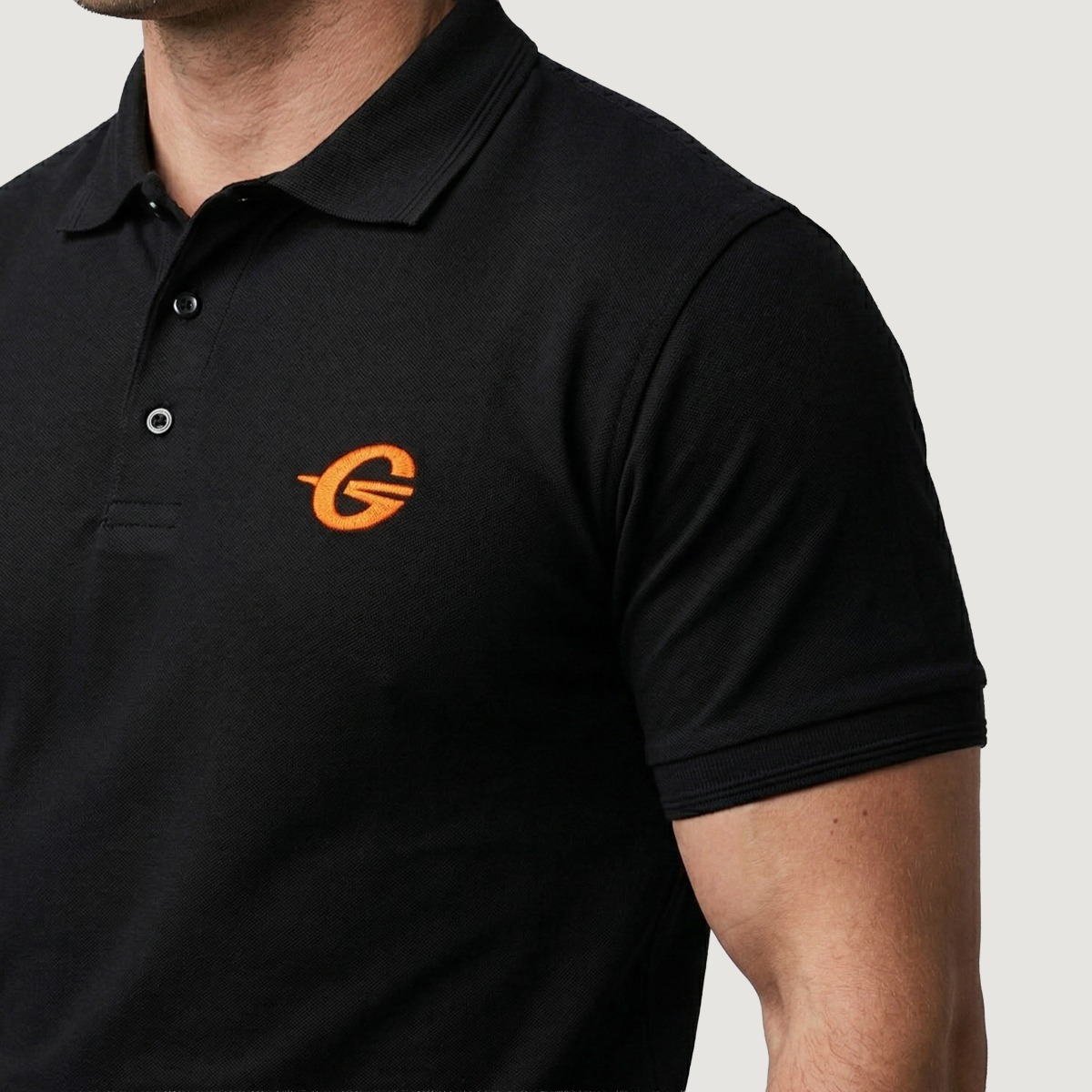 GymBeam Tričko Polo Black (obrázek 3)